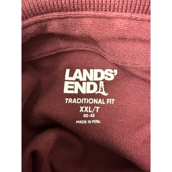 Lot 3 Lands' End Traditional 2xLT TALL Polo Shirts  Red Green Long Short Sleeve - Picture 10 of 12